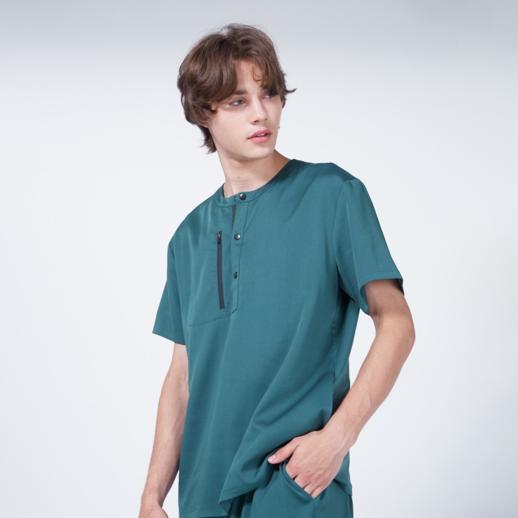 ATVLO BASIC Ned / Chest Stitch Pocket Scrub Top