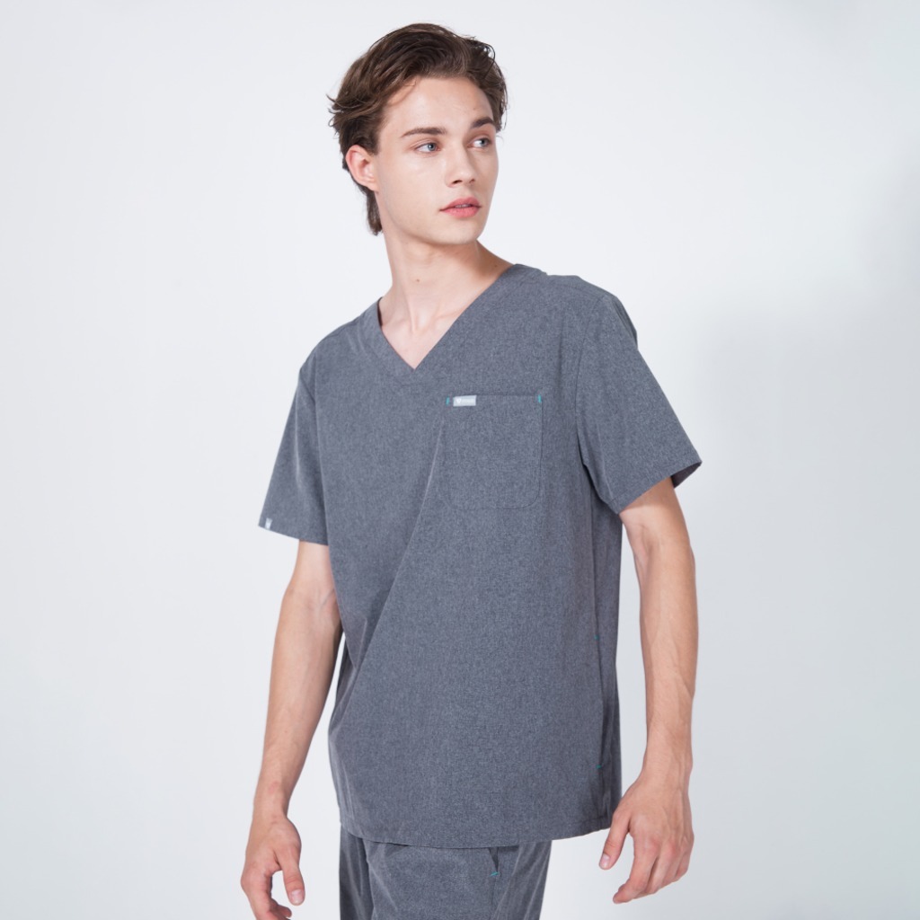 ATVLO BASIC Mason / Cool Stretch Scrubs Top - GREY