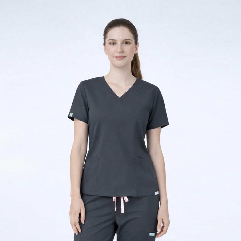 ATVLO BASIC Mia / Side Pocket Scrubs Top