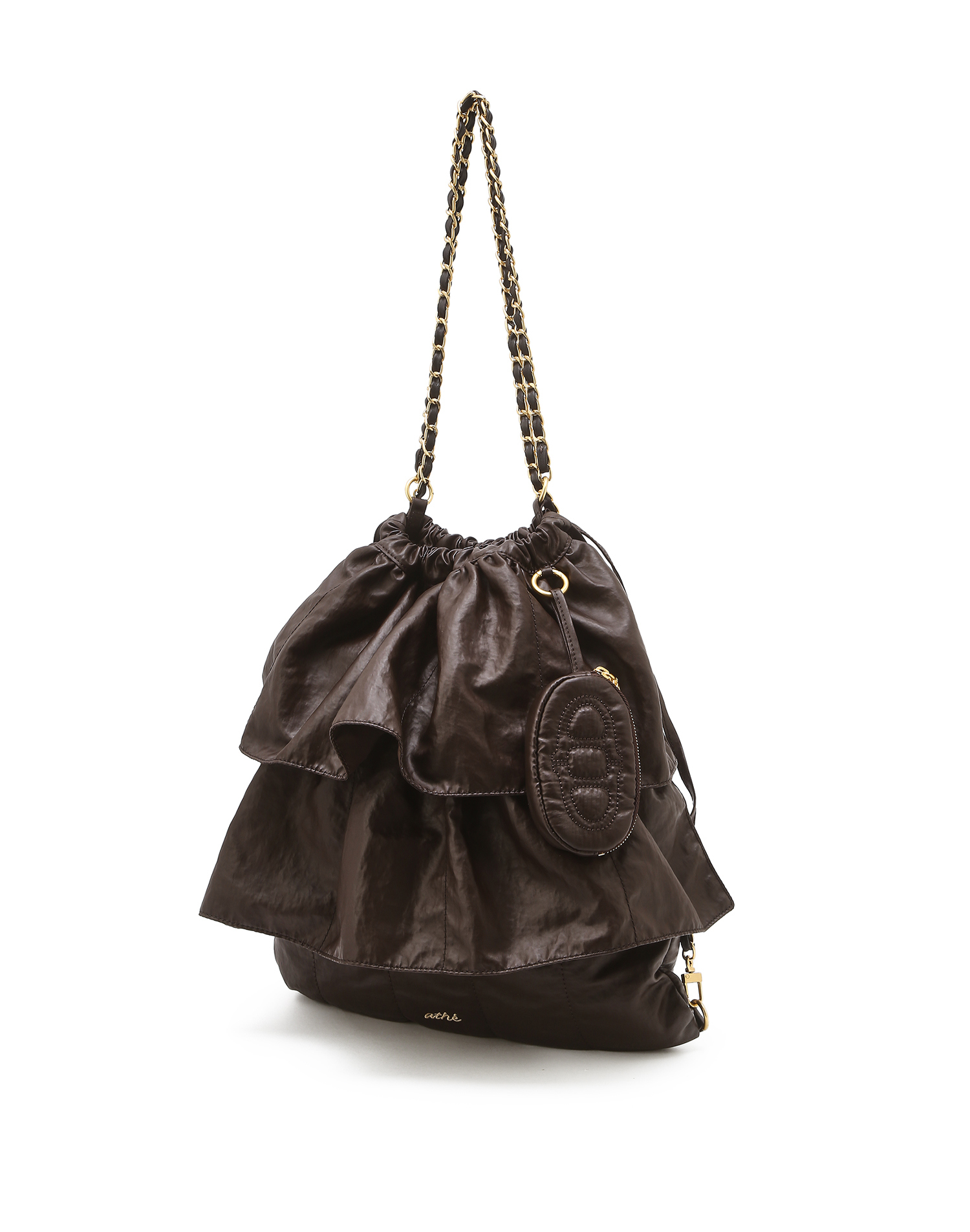 [FRILL] Frill Chain Dupeskin Backpack M (Brown)