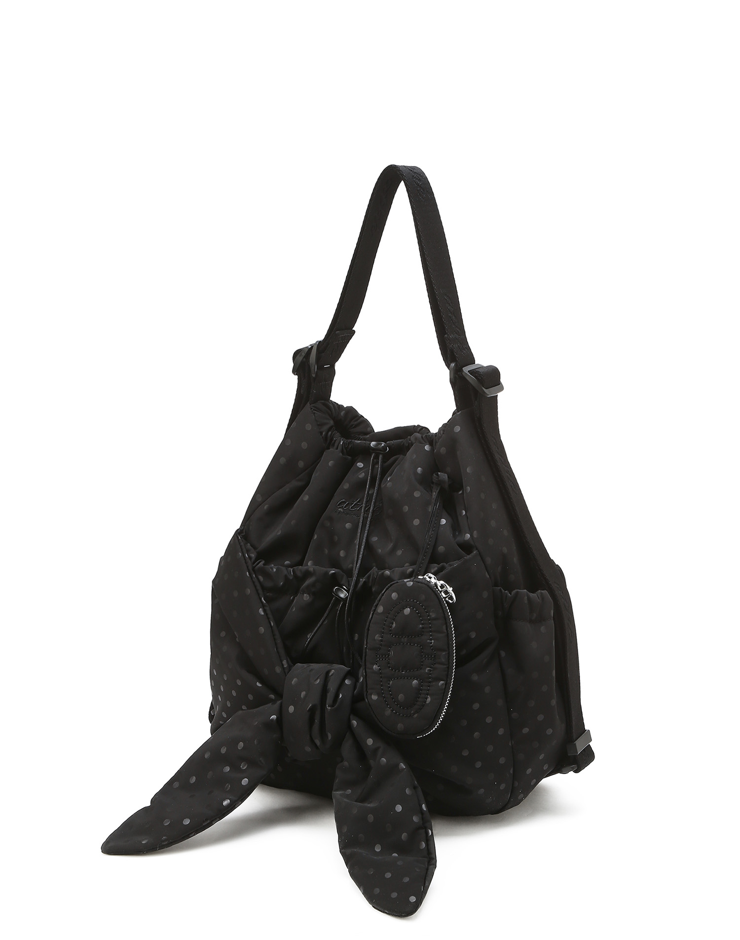 [RUBAN] Le Bon Dot Ribbon Backpack and Shoulder Bag S (Black)