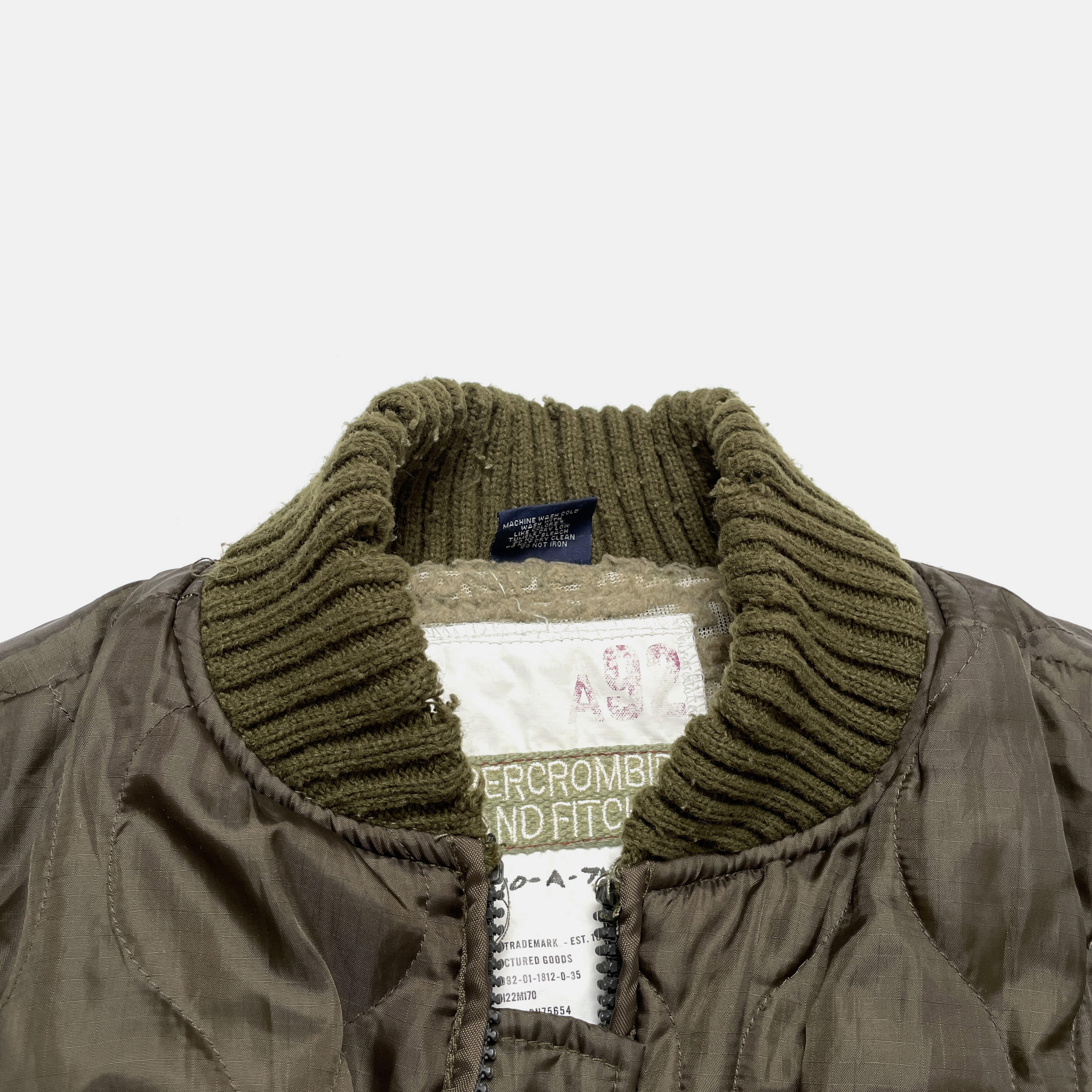vintage Abercrombie fitch quilted jacket (L) 파인더스키퍼스