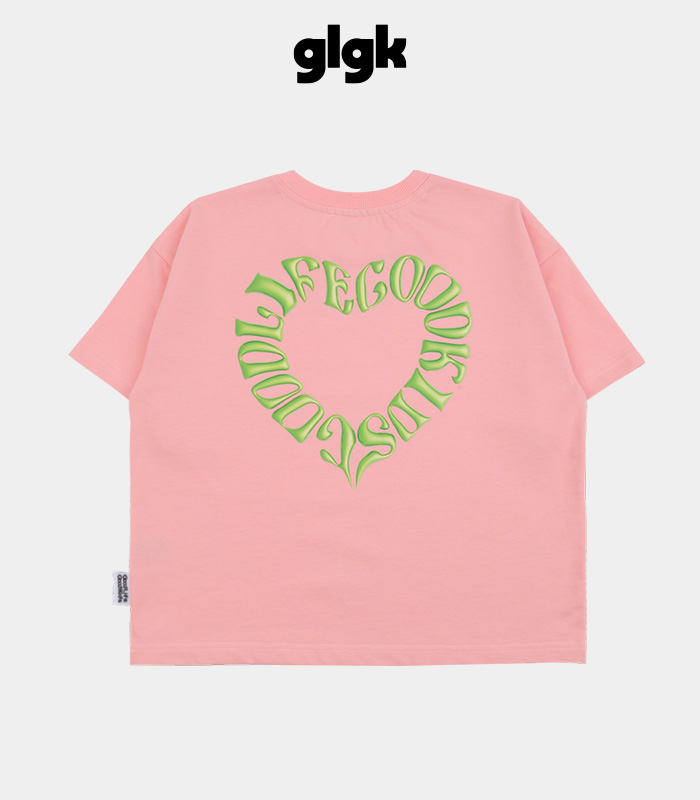 glgk 버블 하트 티셔츠