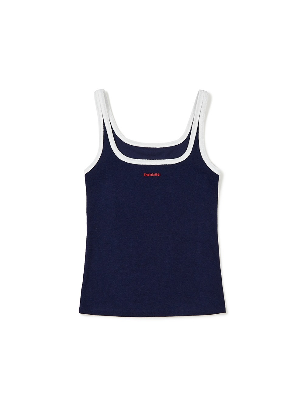 RB Terry Neck Sleveless Top Navy