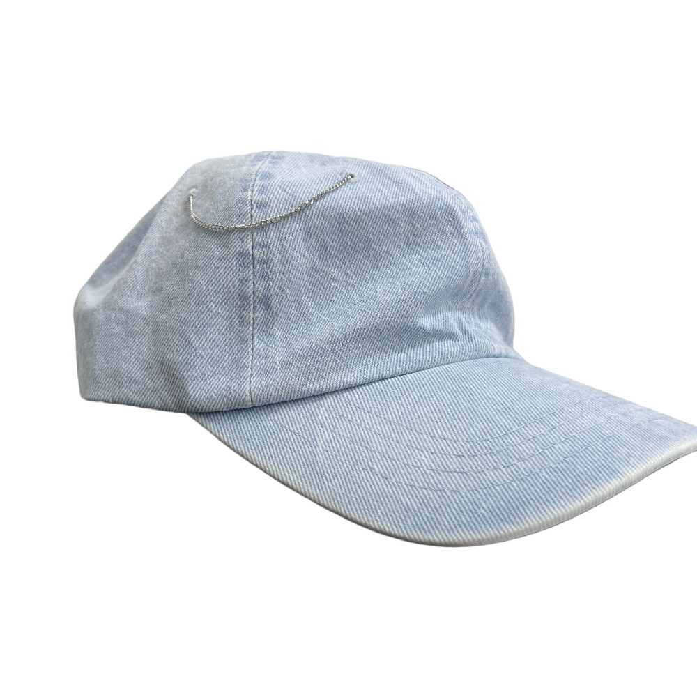 light blue cap
