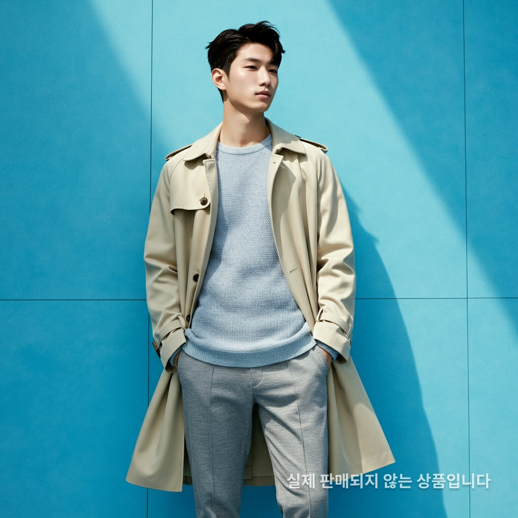 마르시엘 베이지 트렌치코트