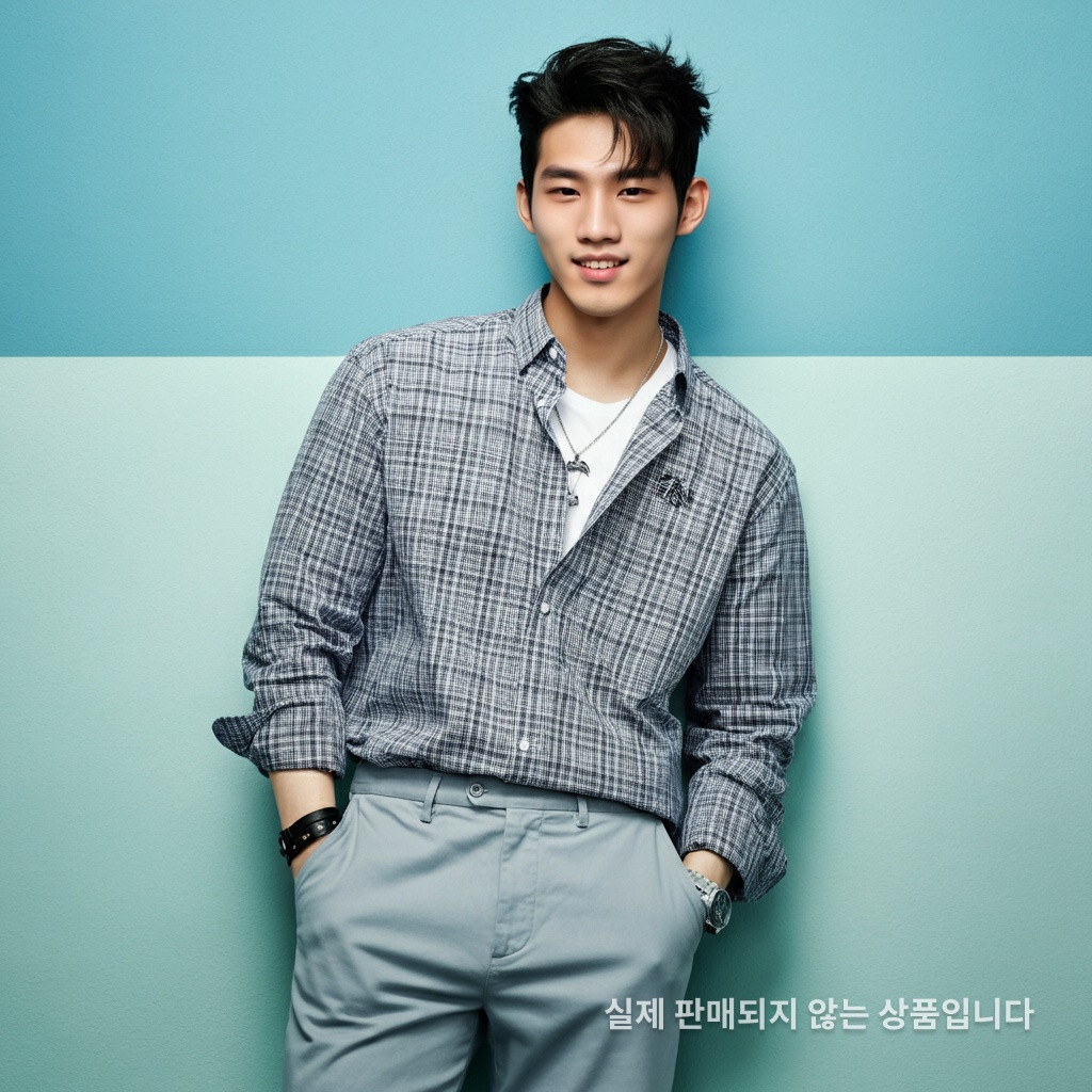 루비엔 체크 남성 셔츠