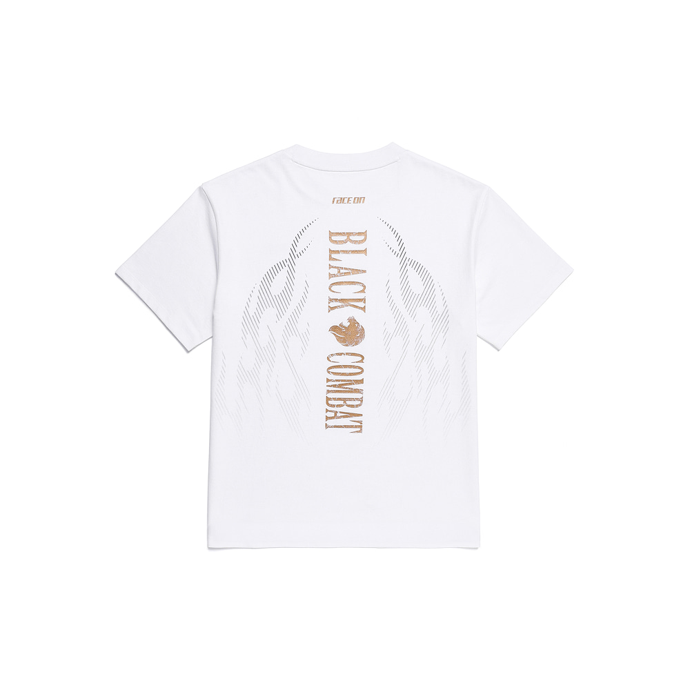 Authentic Entrance Flame Tee(White) - 블랙컴뱃