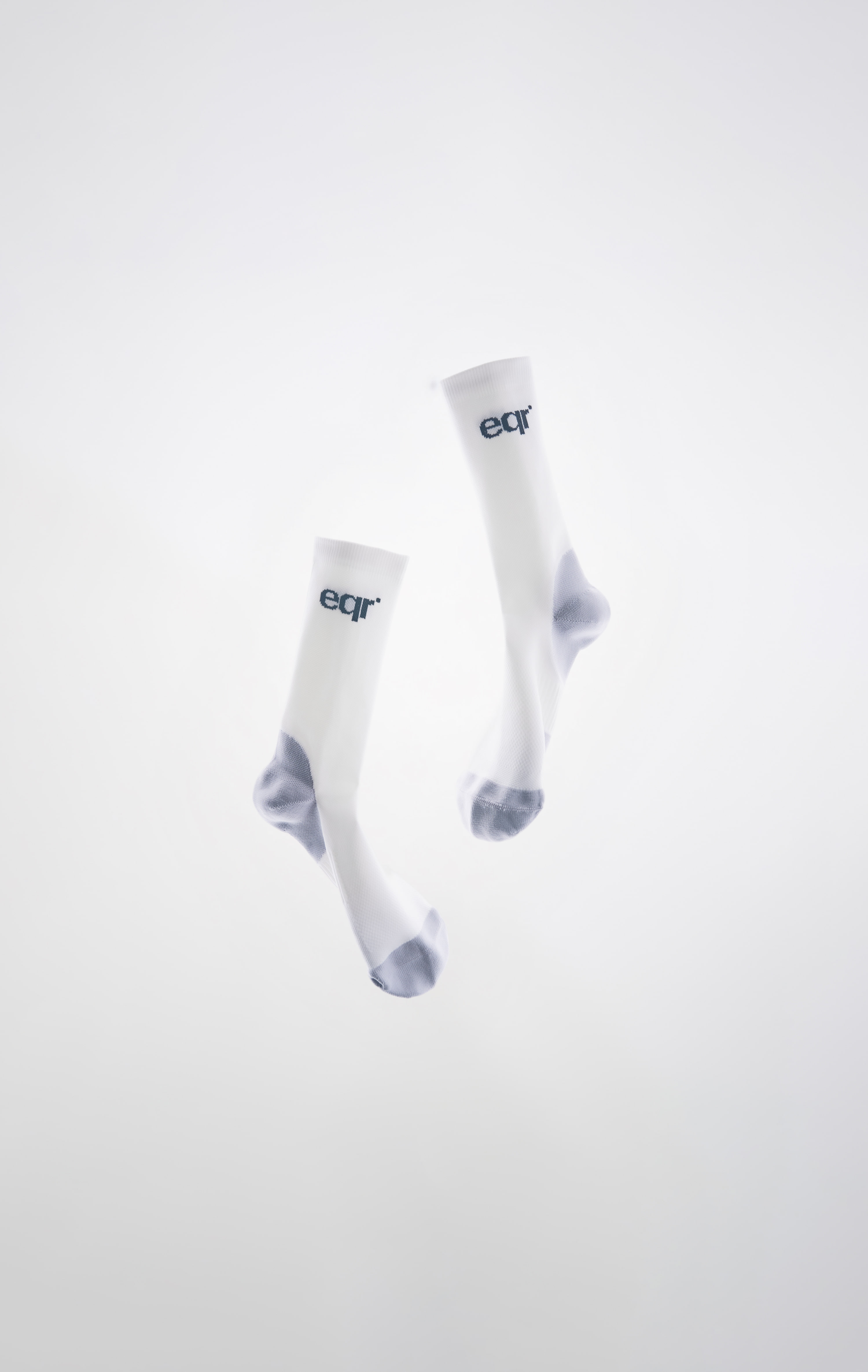 eqr’ Seamless Compression Sock 白色無縫壓縮跑步襪