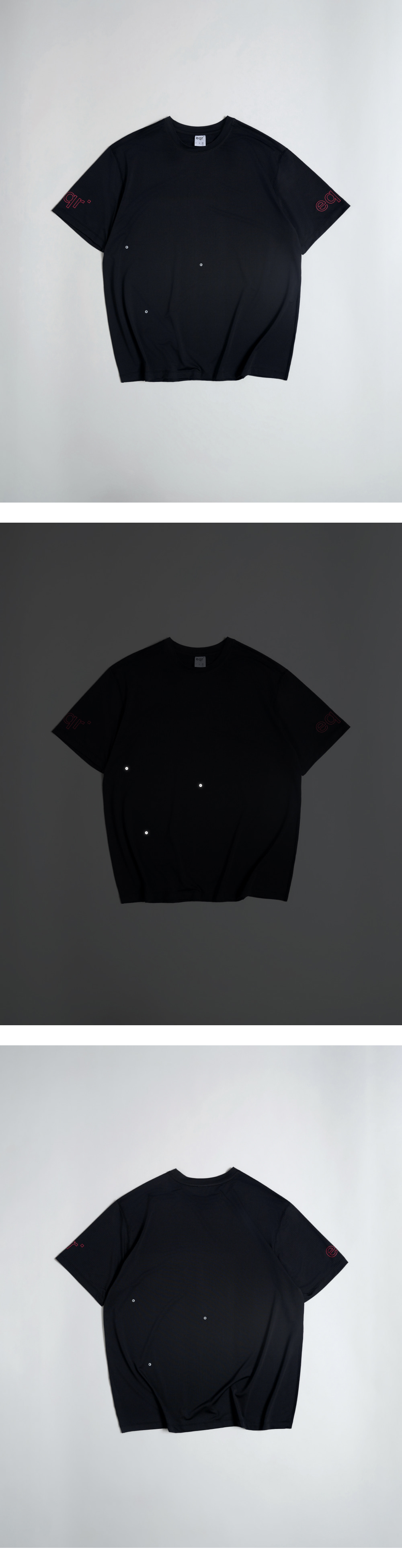 Scotch Eyelet Airhole Short Sleeve Black Pink