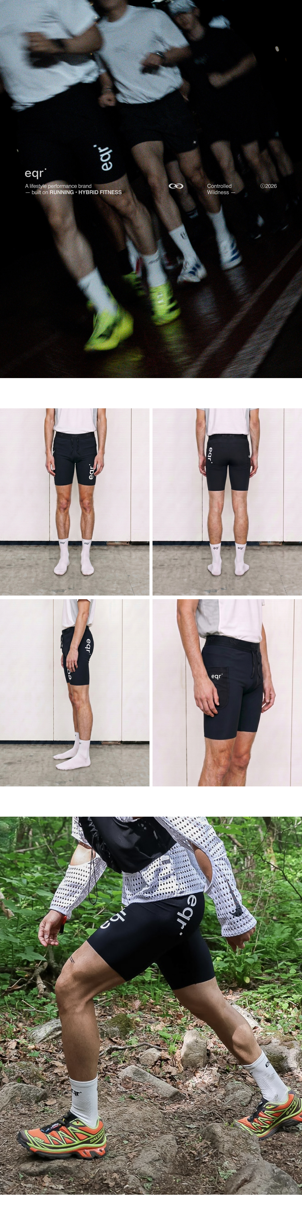 Mesh Pocket Half Tights Black