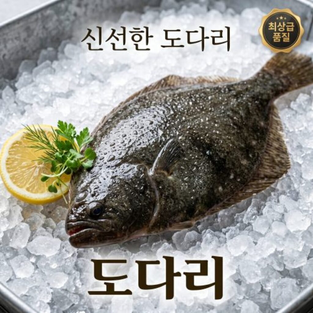 도다리 1kg(4-5마리 개별 진공 포장, 합 1kg )