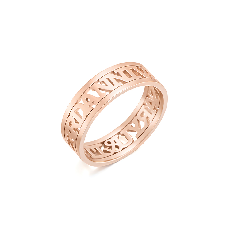 Triple line Alphabet ring(Triple line Alphabet Ring)