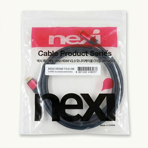 넥시 레드메탈 MINI HDMI V2.0 모니터케이블 C타입 2M NX502