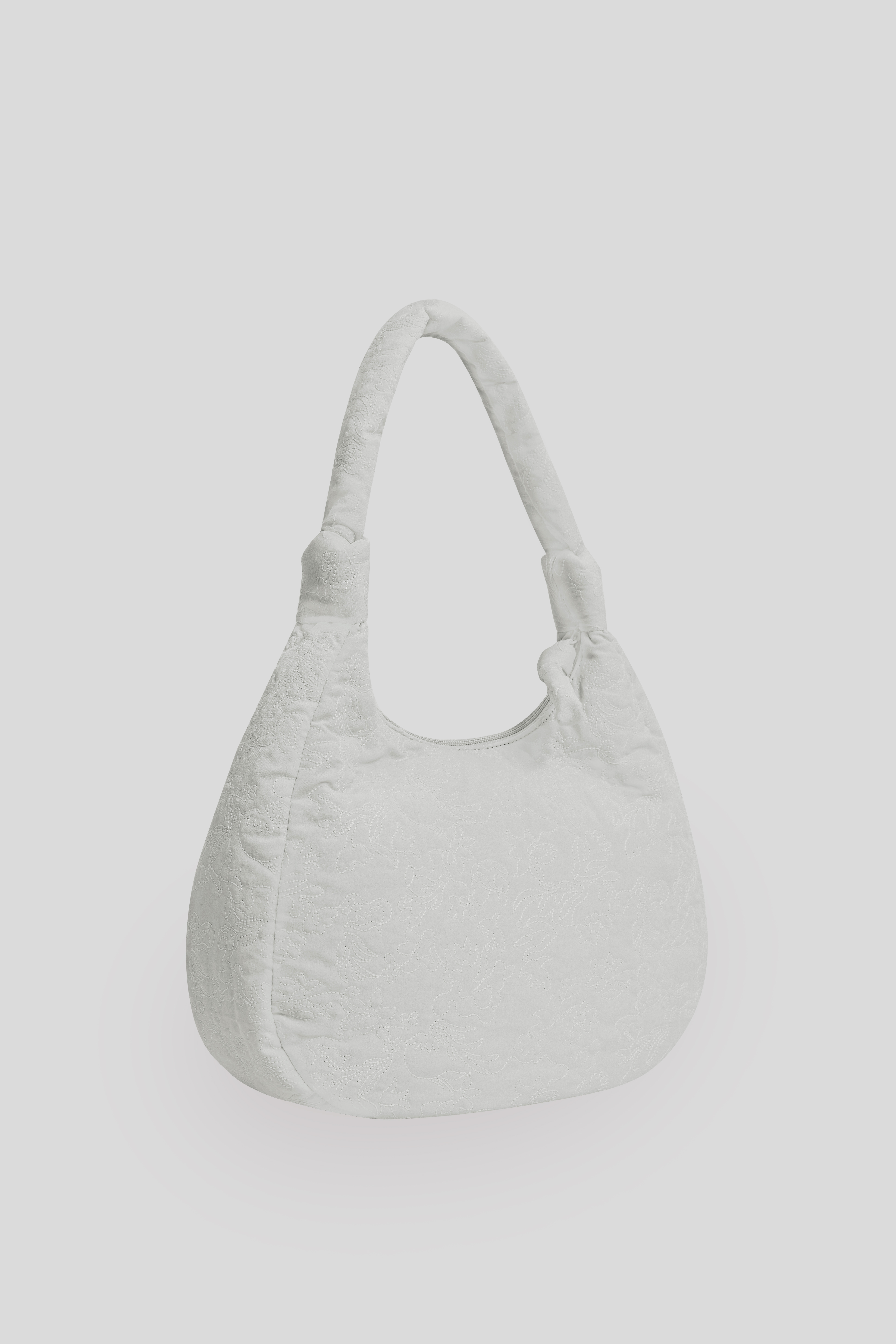 EMBROIDERY HOBO BAG IN WHITE