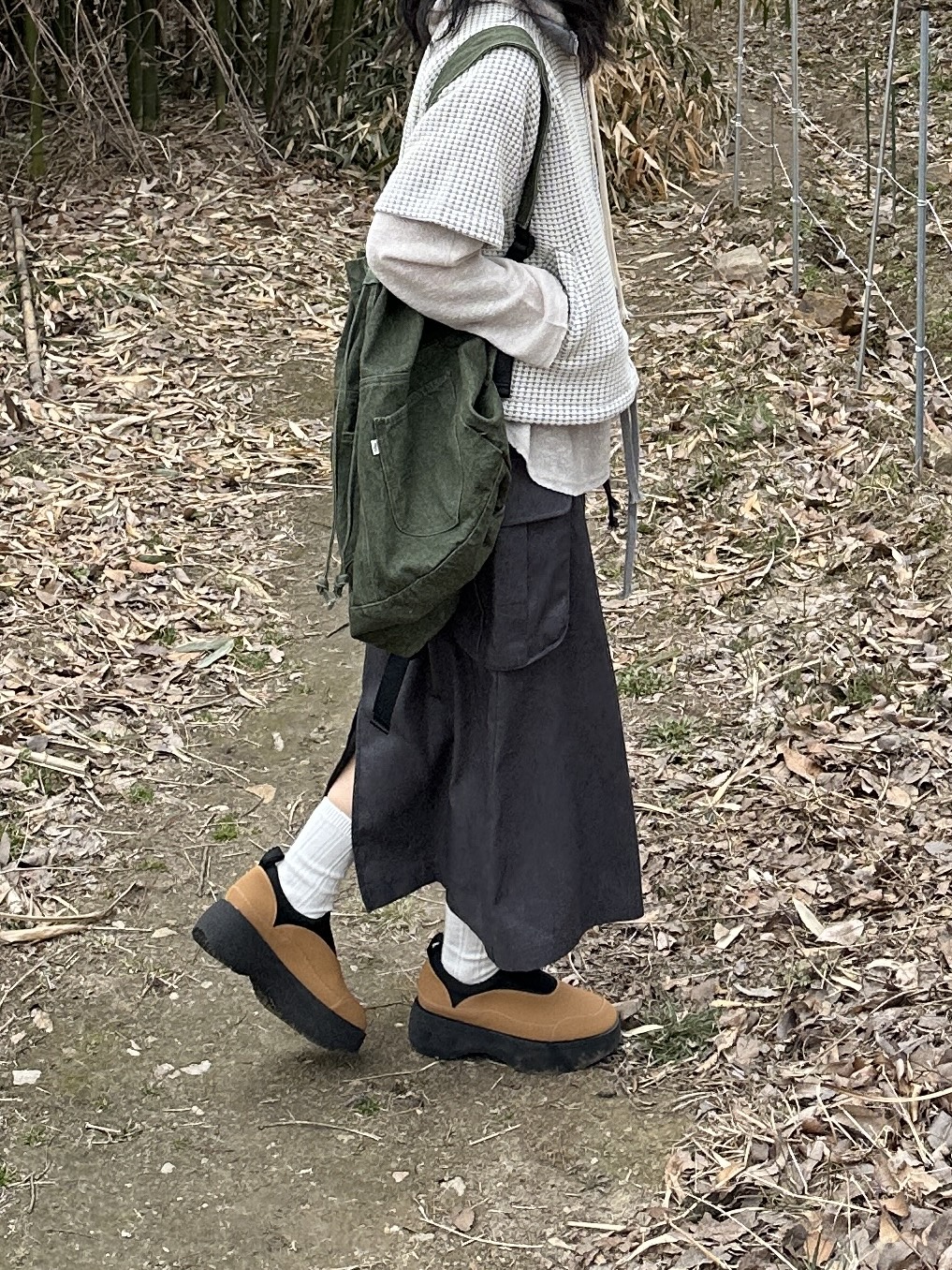 back slit cargo skirt / 백슬릿 카고 스커트