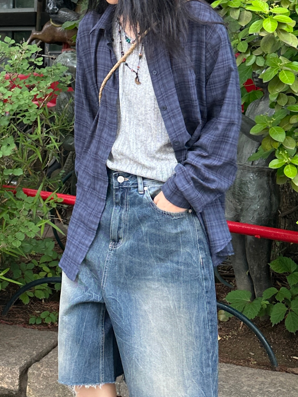 Denim bermuda pants / 데님 버뮤다 팬츠 청바지 청반바지 반바지