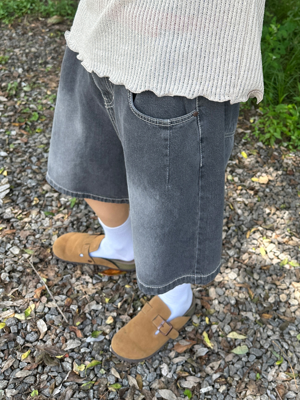 Vintage washing bermuda denim pants / 빈티지워싱 버뮤다 데님 팬츠 청반바지 상세 이미지 21