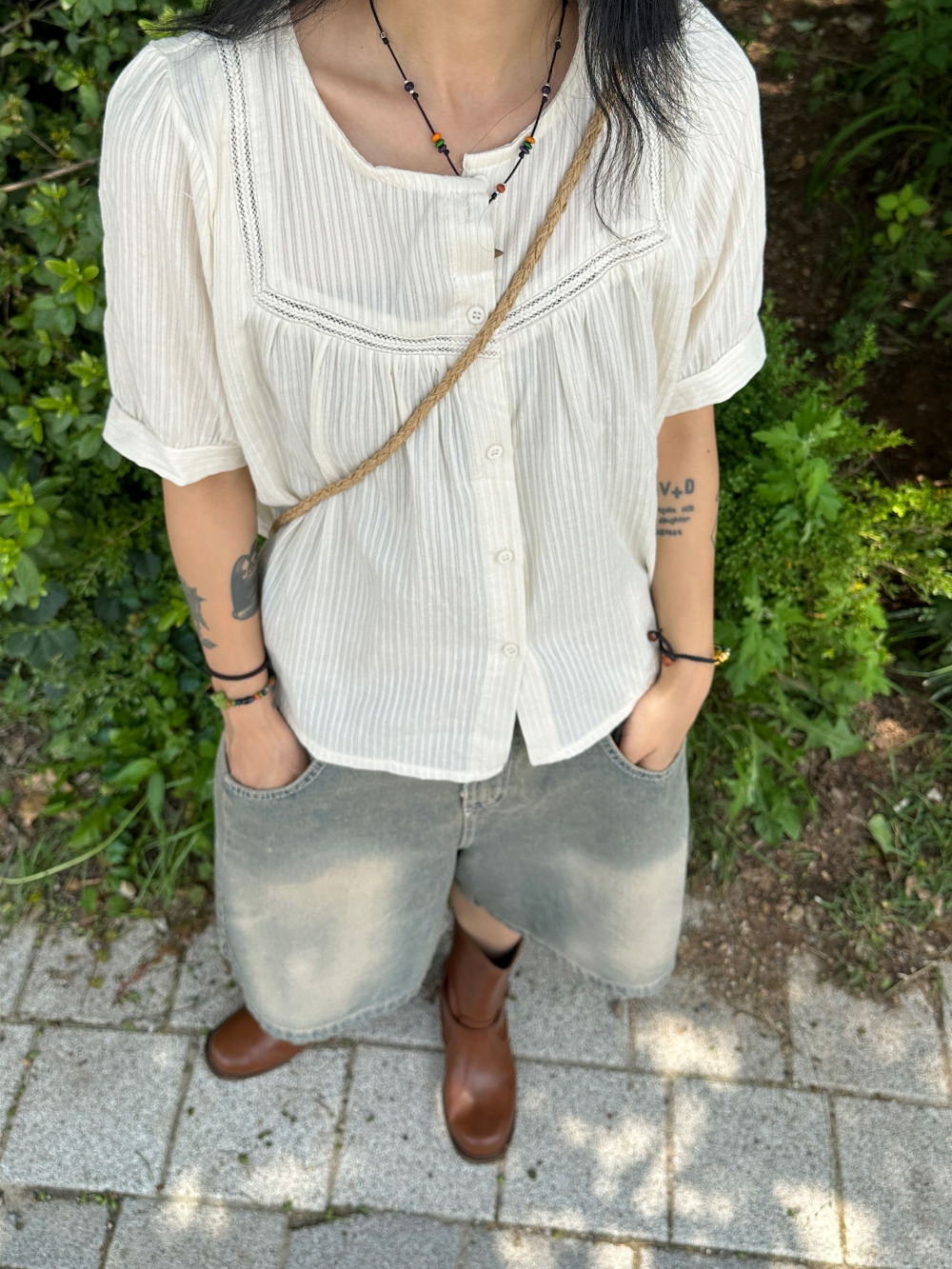 Vintage washing bermuda denim pants / 빈티지워싱 버뮤다 데님 팬츠 청반바지 상세 이미지 8