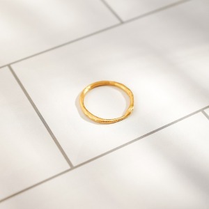 [리브스리브스] 28R-G 골드 멜팅 레이어드 은 반지
