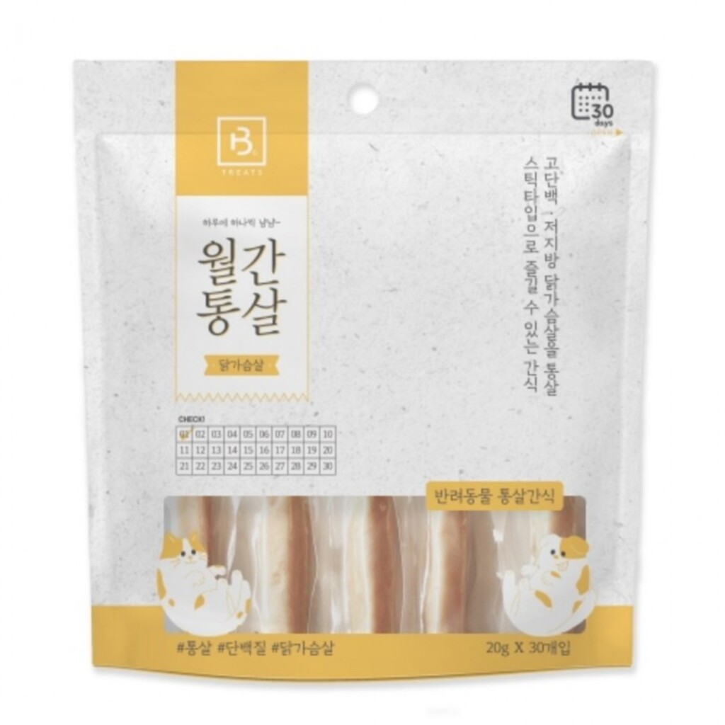브리더랩 월간통살 가다랑어 스틱타입 고양이 간식 30개입 제품 이미지