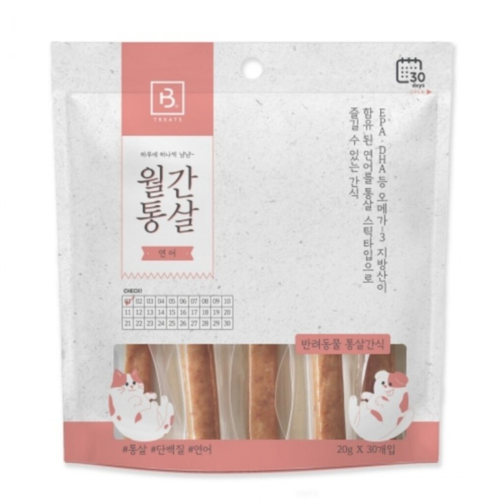 브리더랩 월간통살 연어 스틱타입 고양이간식 제품 이미지