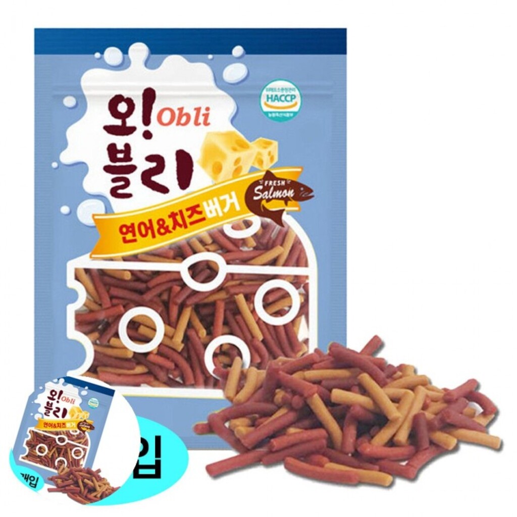 연어 치즈버거 100g - 강아지를 위한 프리미엄 영양 간식 제품 이미지