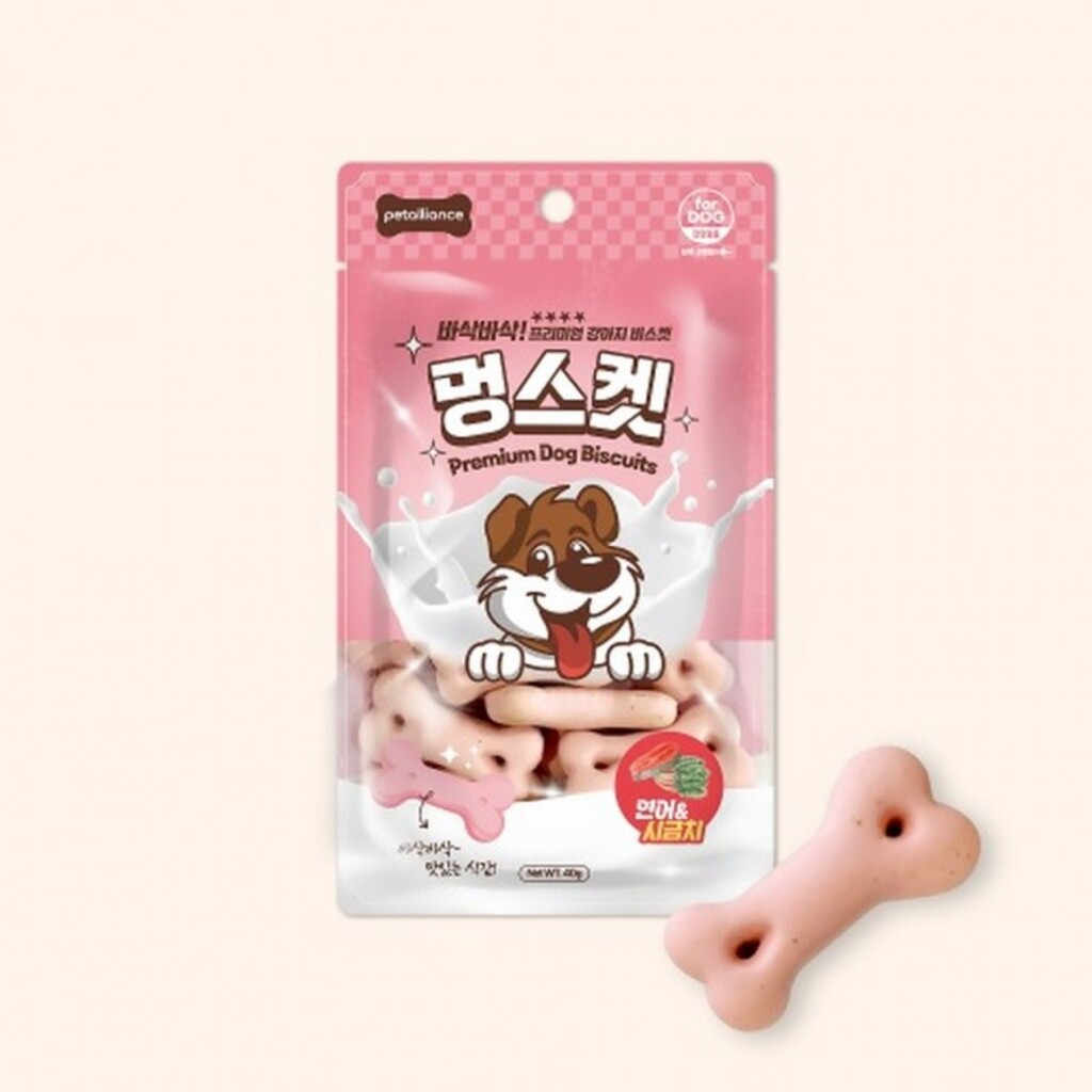 멍스켓 강아지 비스켓 연어 시금치 - 건강한 재료로 만든 반려견 비스켓 이미지