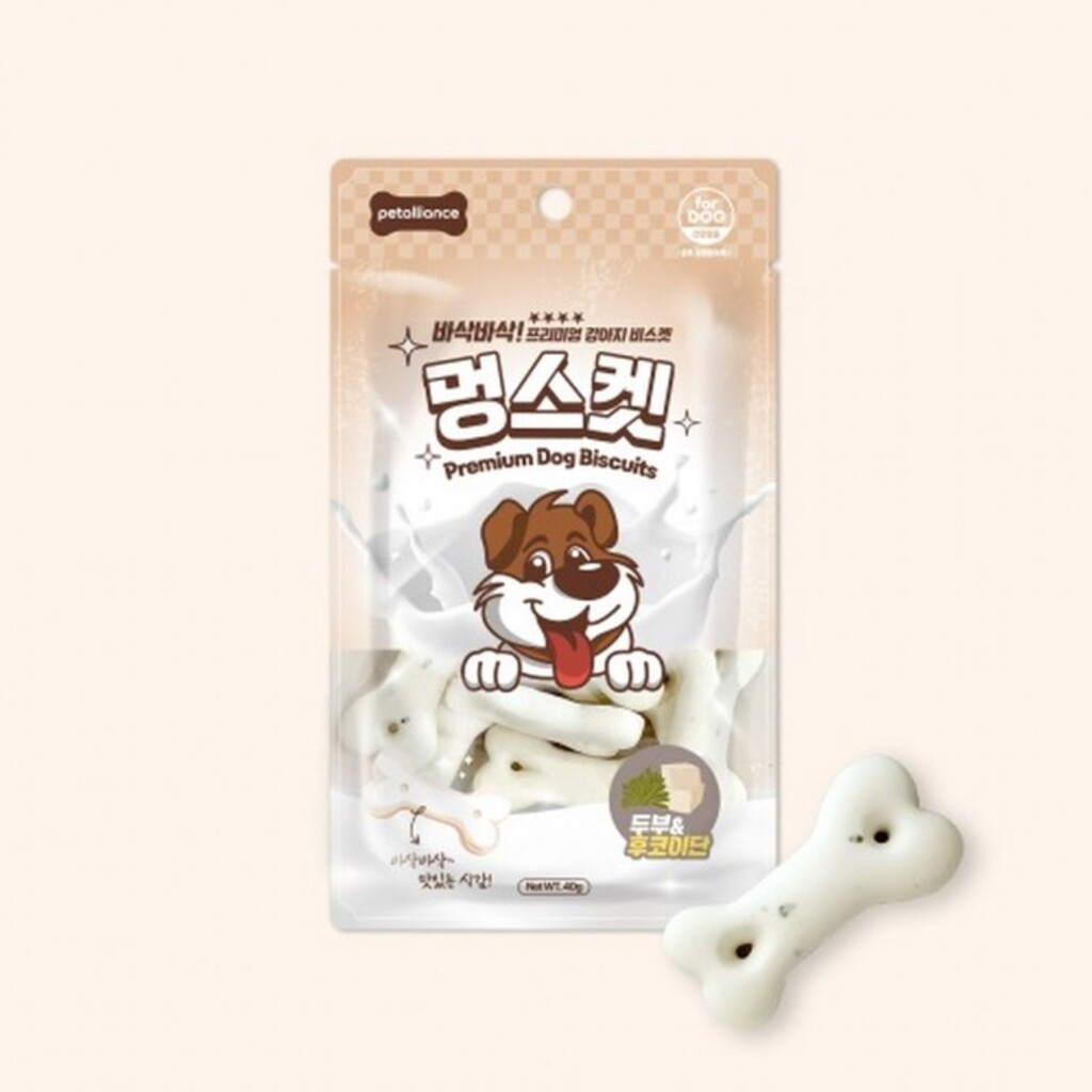 멍스켓 강아지 비스켓 두부 후코이단 패키지 상품 이미지