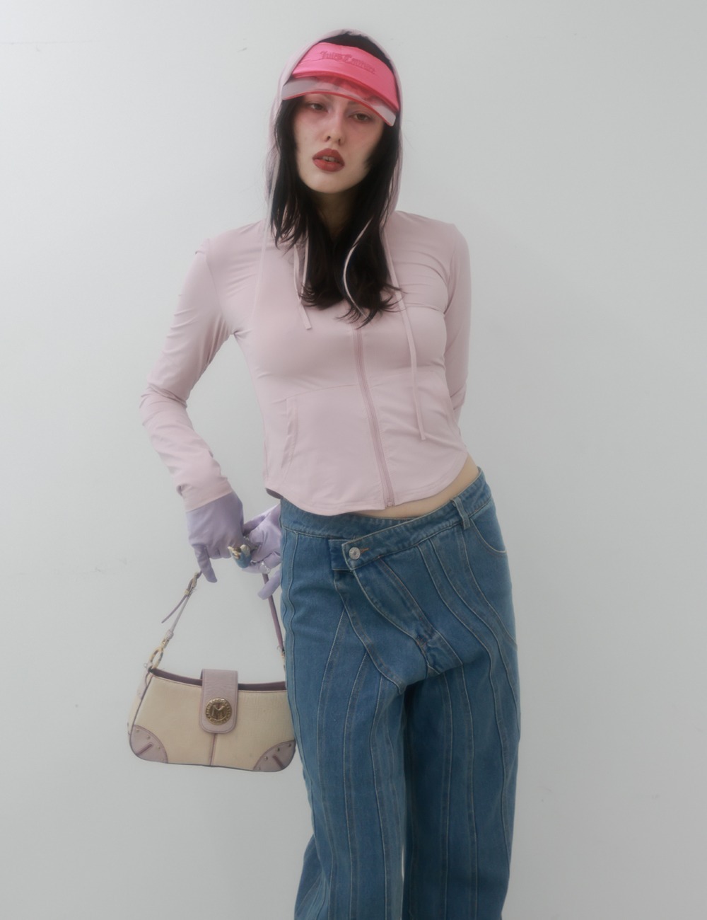 [TIMID FREAK] Zip Up Knit Hoodie Pink - TIMID FREAK | 리켓