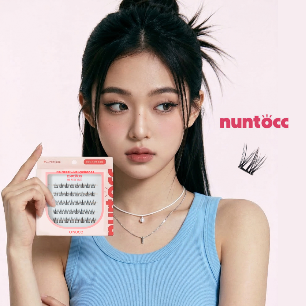 유누꼬 눈톡 노글루 속눈썹 C1. 포인트팝 셀프 가닥 연장