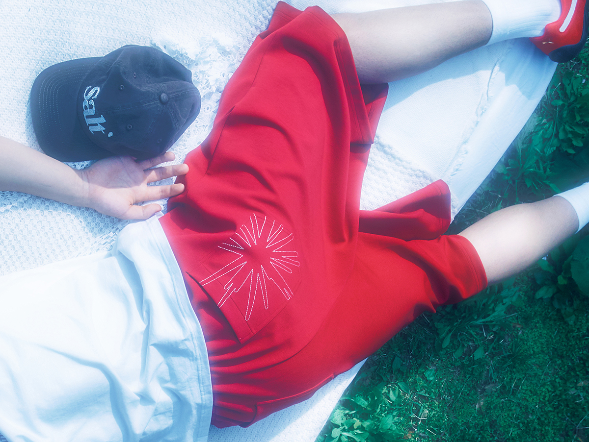 SALT SWEAT BERMUDA PANTS - 2 COLORS RED