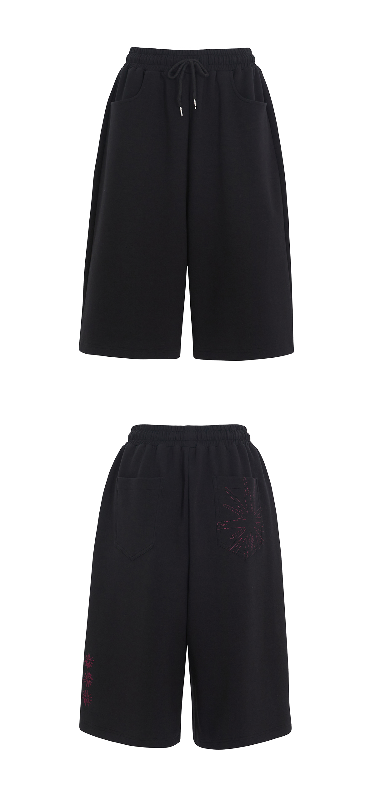 SALT SWEAT BERMUDA PANTS - 2 COLORS BLACK