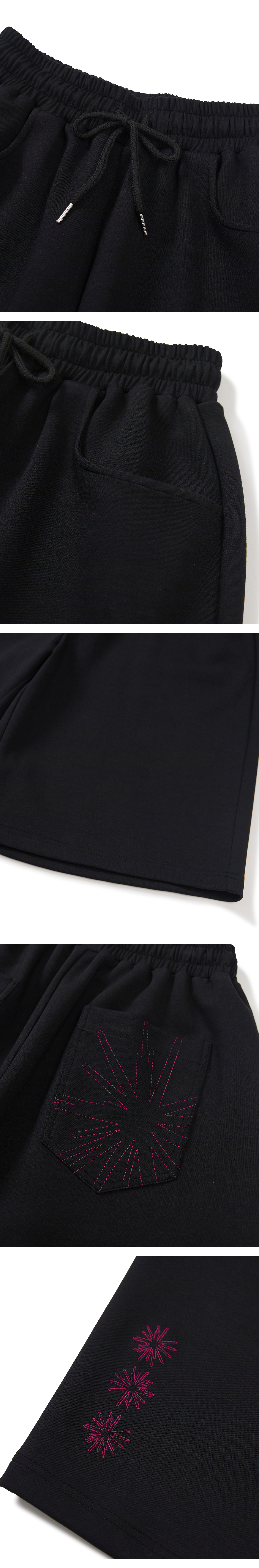 SALT SWEAT BERMUDA PANTS - 2 COLORS BLACK