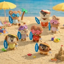【2点セット】bt21 釜山限定　ぬい　マスコット BT21 釜山バカンスぬいぐるみキーリング - XIMERCE