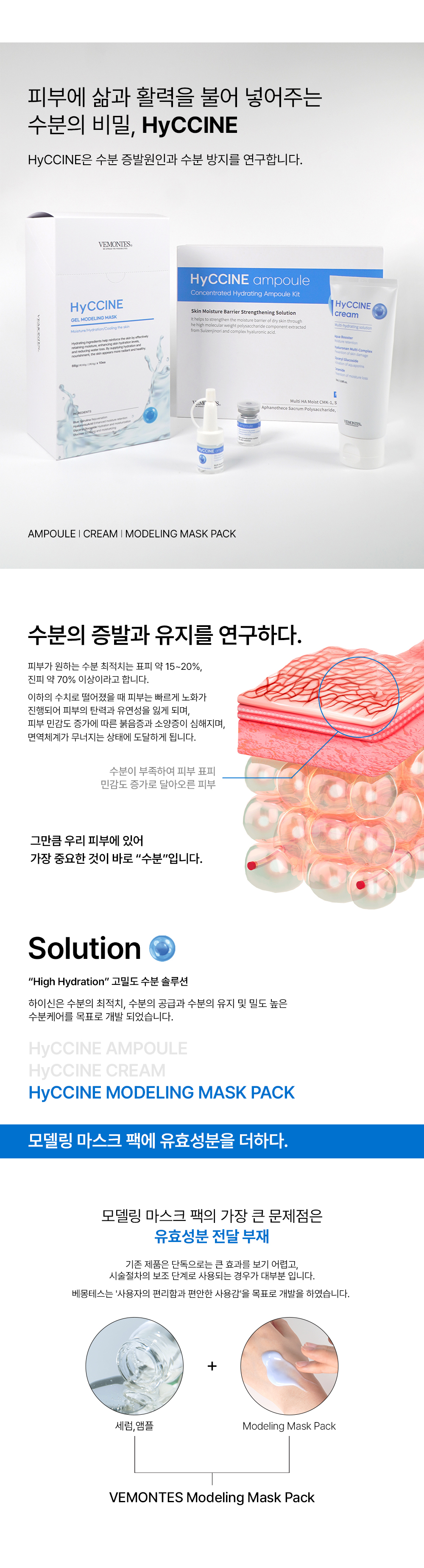 VEMONTES HyCCINE Modeling Mask Pack Step 1 90g / Step 2 9g x 10ea official VEMONTES detail image