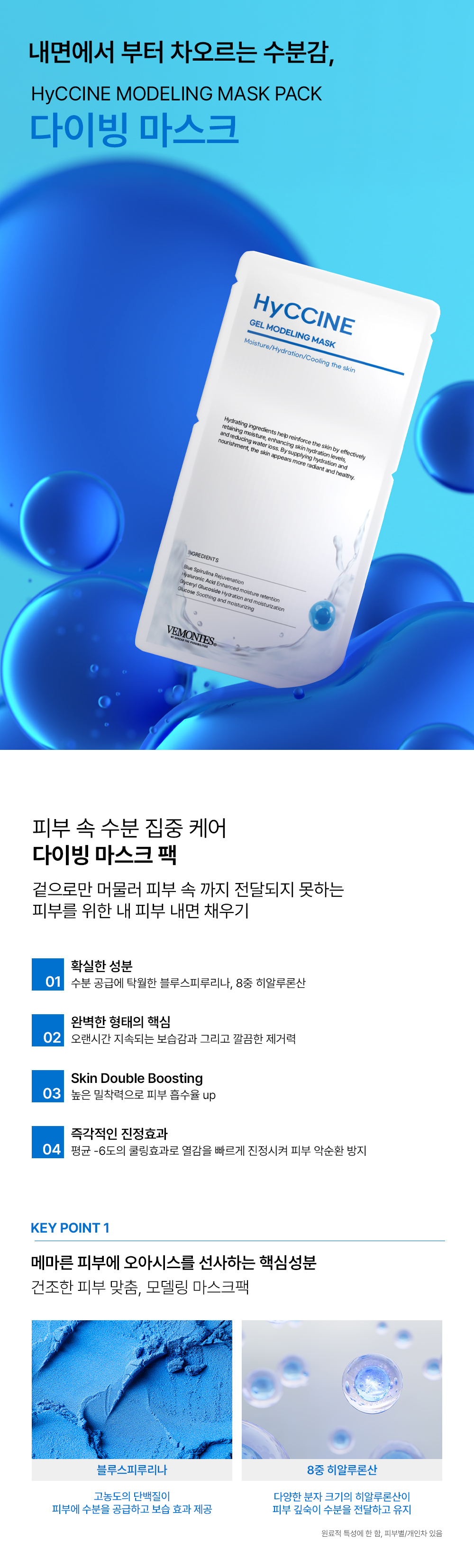VEMONTES HyCCINE Modeling Mask Pack Step 1 90g / Step 2 9g x 10ea official VEMONTES detail image
