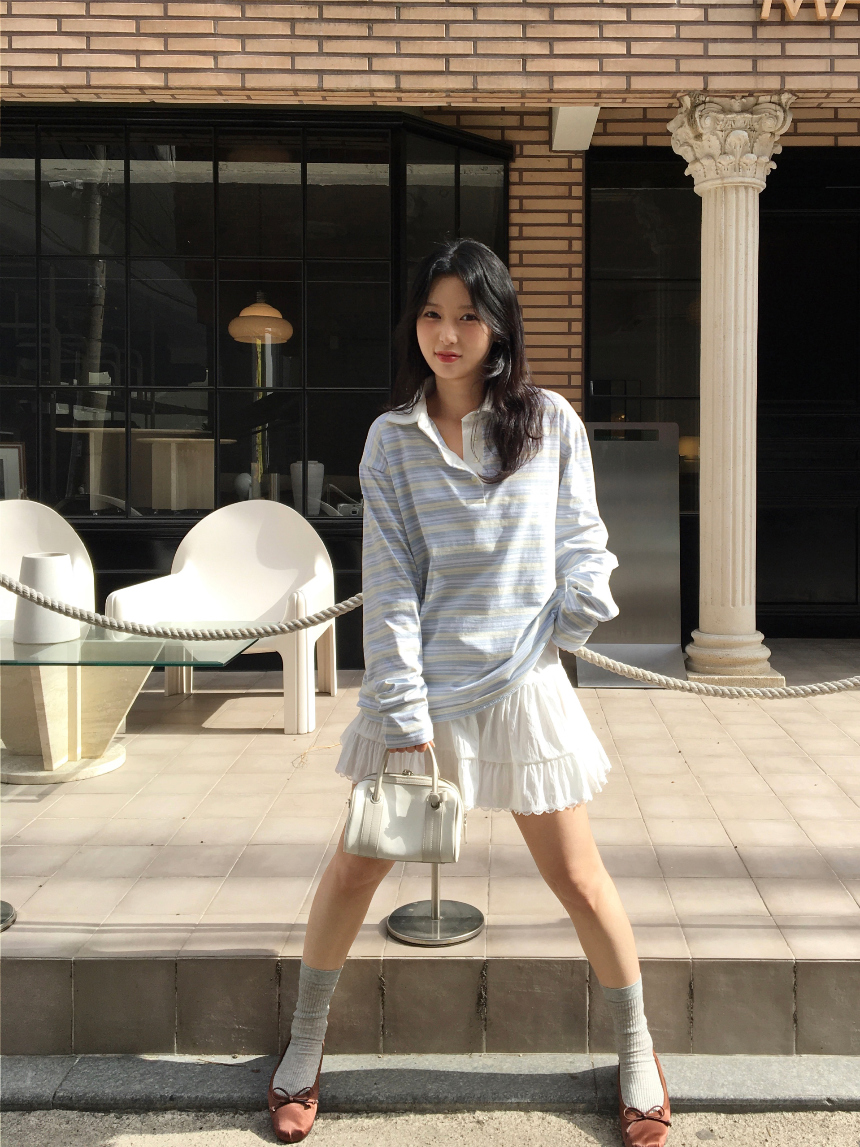 [바지안감] 피츠 레이스 밴딩 미니 스커트 2color 상세 이미지 9