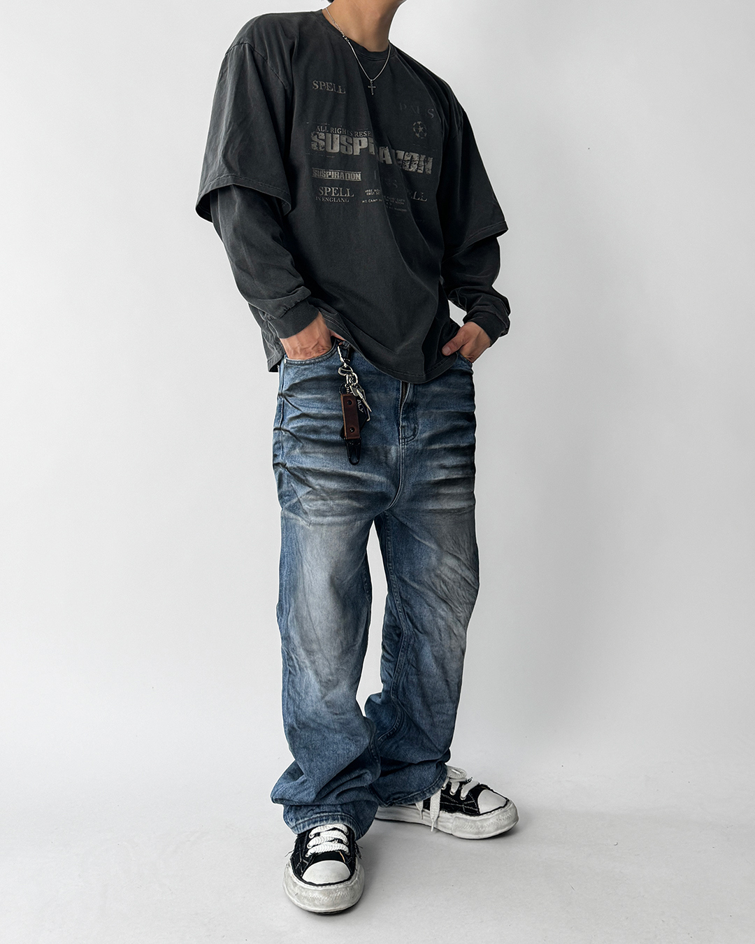 바지 모델 착용 이미지-S1L29