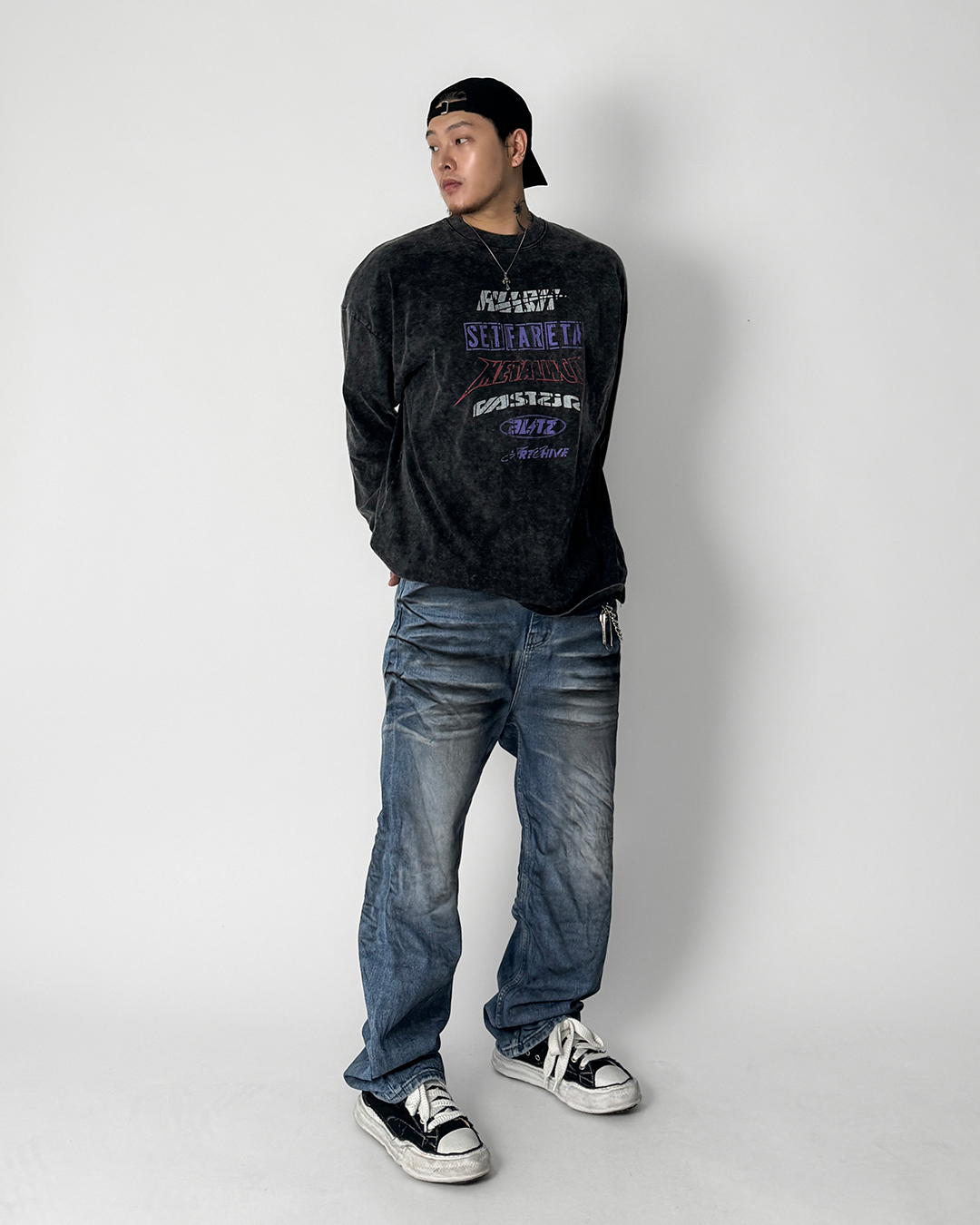 바지 모델 착용 이미지-S1L19