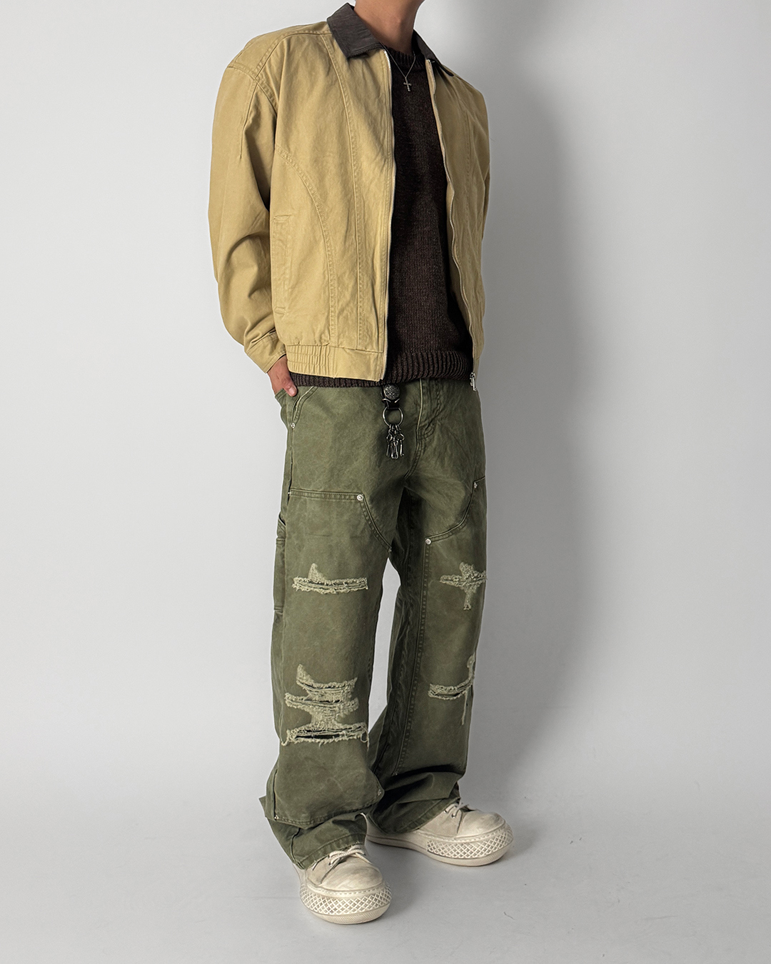 바지 모델 착용 이미지-S1L14