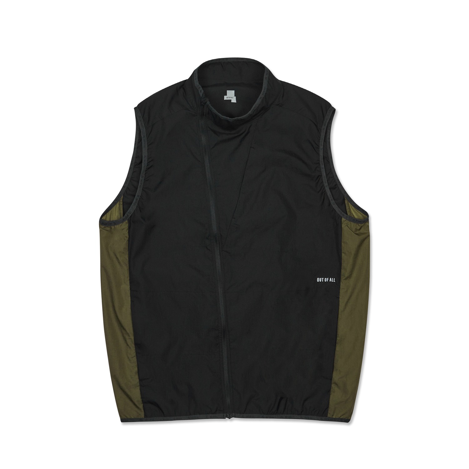 OUT OF ALL LIMONTA PACKABLE WINDSHELL VEST-BLACK[아웃오브올 리몬타 패커블 윈드쉘 베스트-블랙]