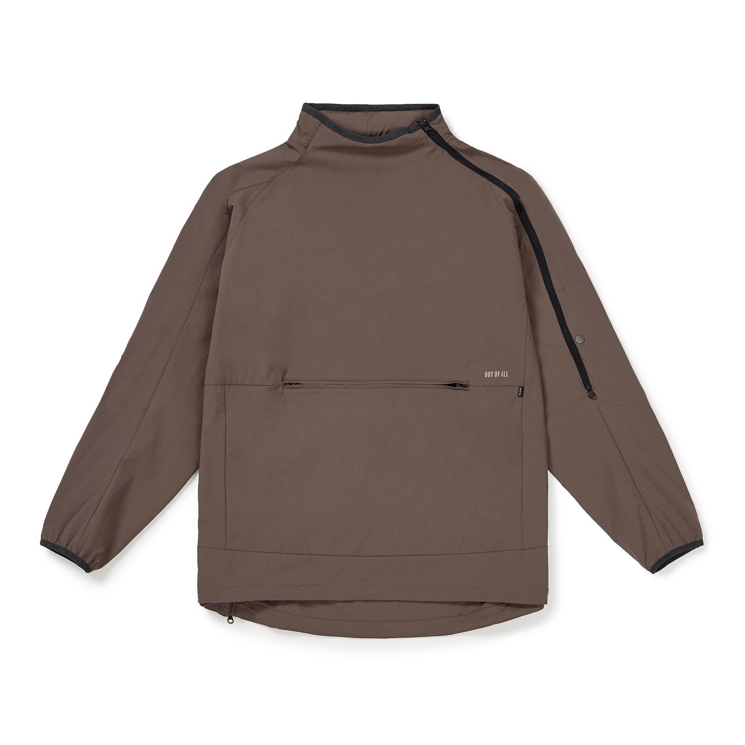 OUT OF ALL ONIBEGIE POCKETABLE HOODED PULLOVER-DEEP TAUPE[아웃오브올 오니베지 포케터블 후디드 풀오버-딥 토프]
