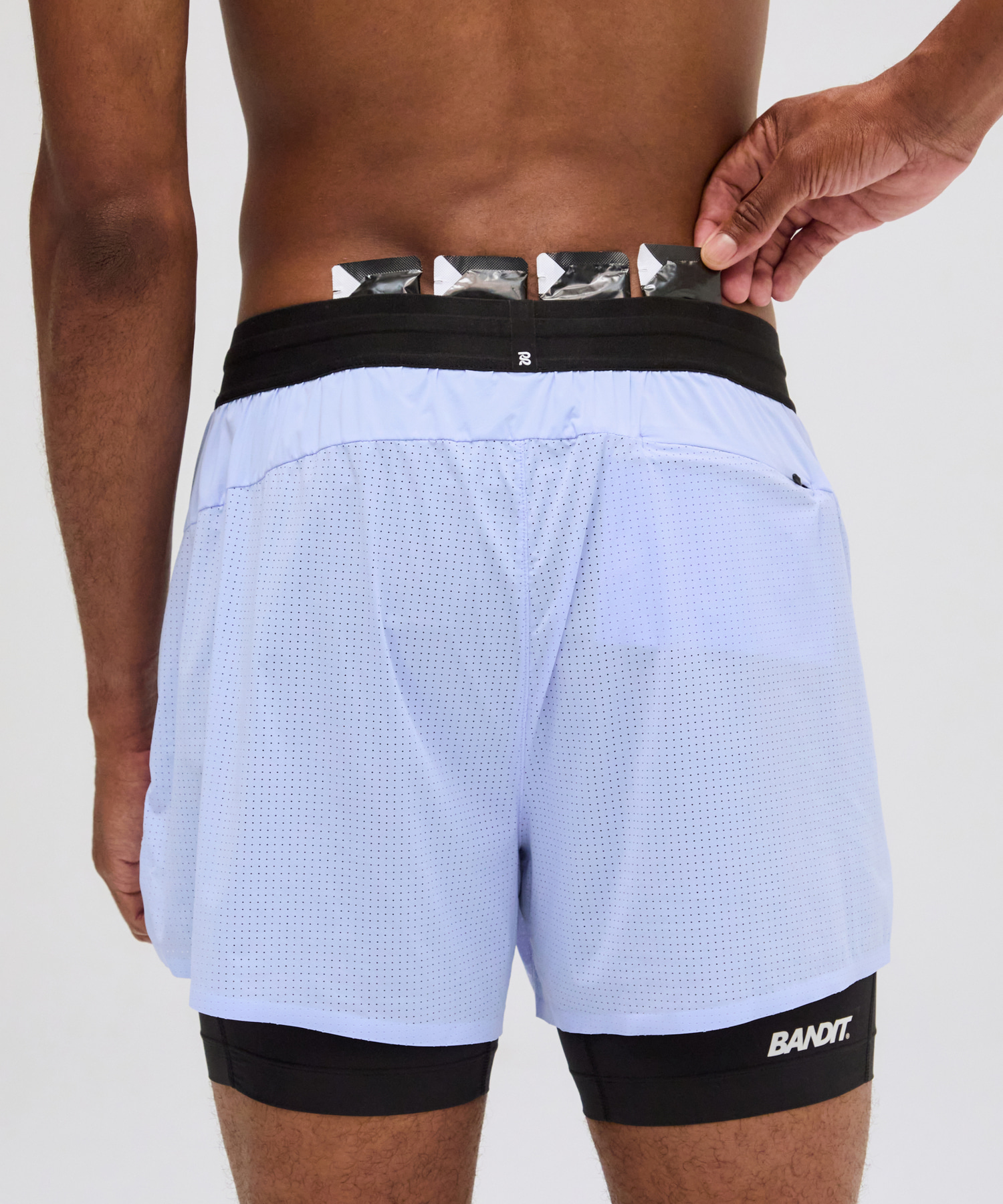 Bandit Running Men's Vento™ 2-In-1 Run Short-Breeze Blue [밴디트