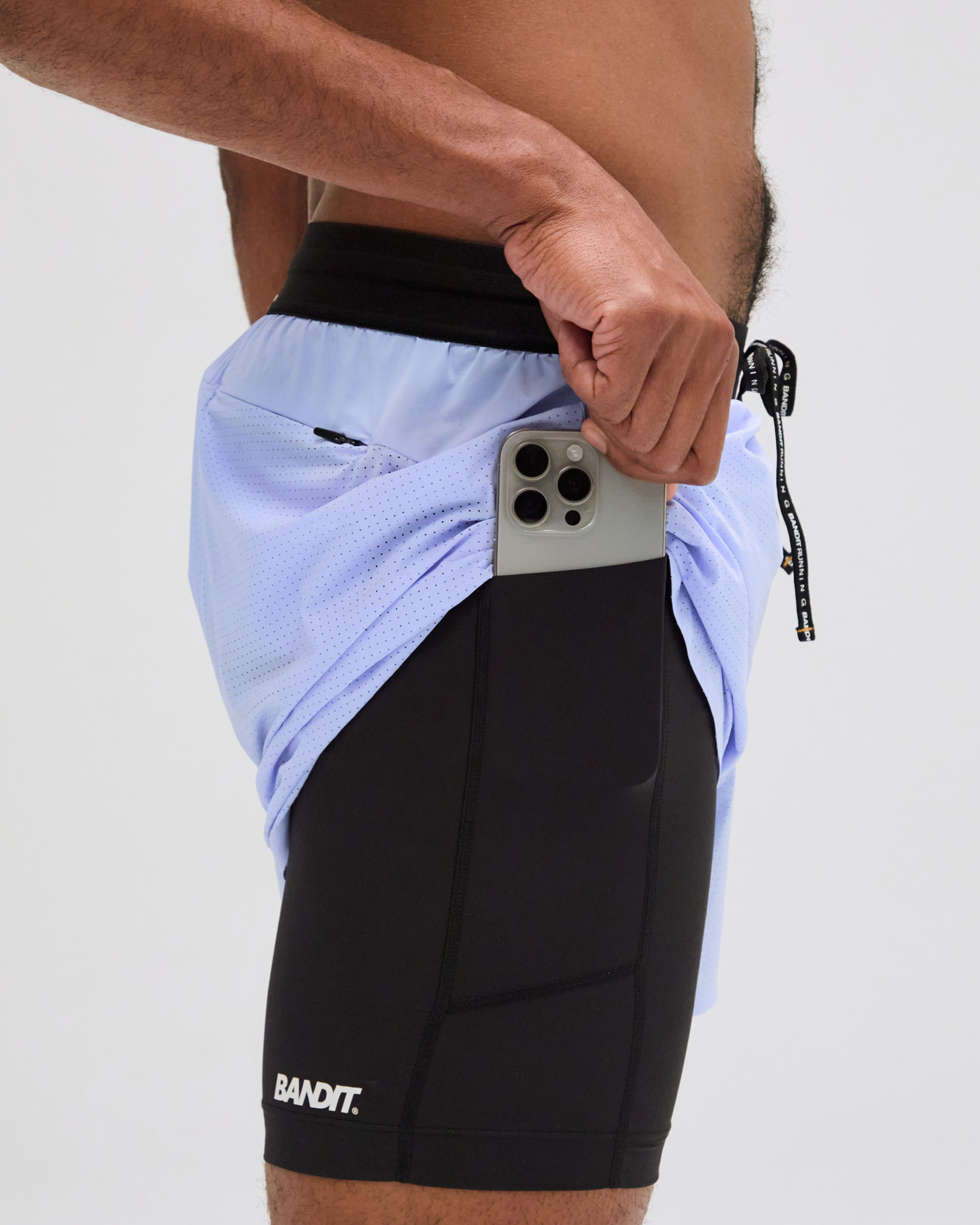 Bandit Running Men's Vento™ 2-In-1 Run Short-Breeze Blue [밴디트