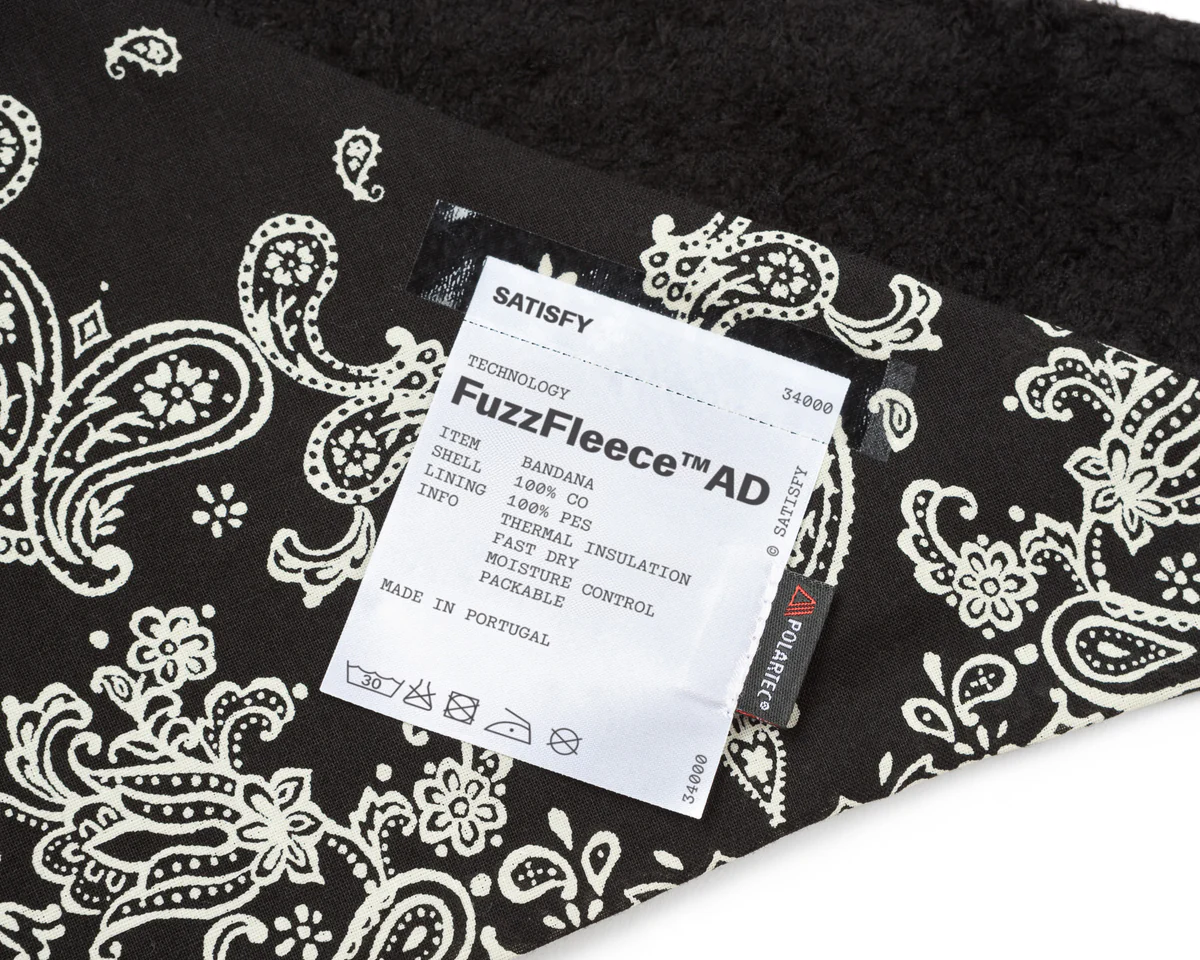 SATISFY FuzzFleece™ AD Bandana-Black [새티스파이 퍼즈플리스 AD
