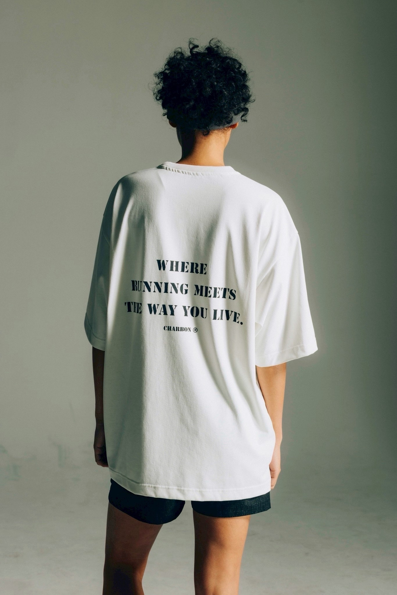 Charbon POCKET DRY BIG T-SHIRTS WHITE [샤르봉 포켓 드라이 빅