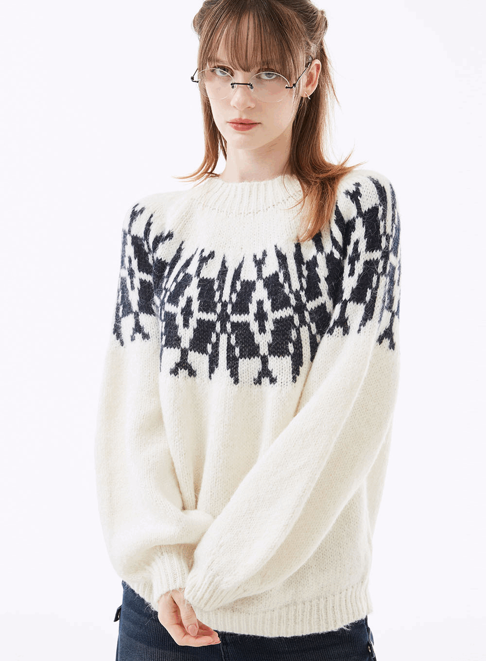 크엘 울 노르딕 루즈핏 니트