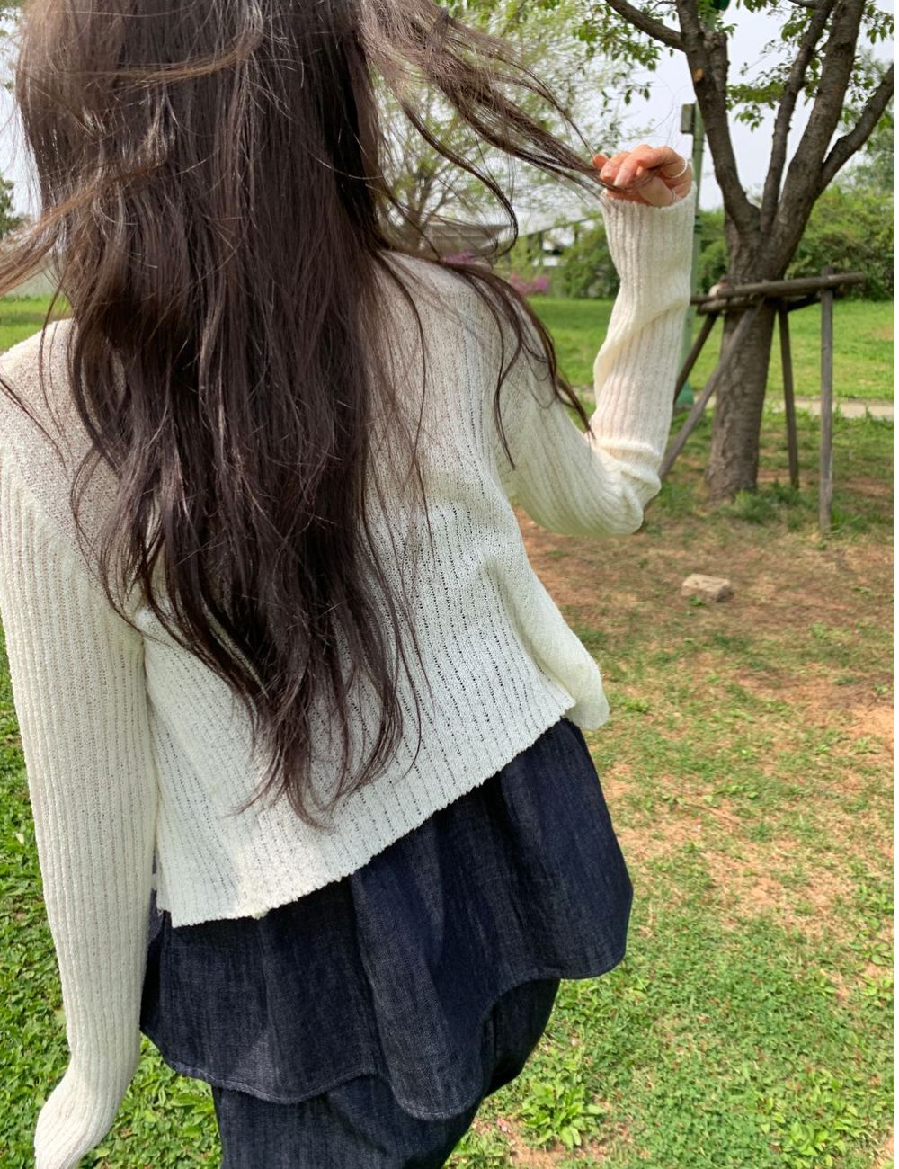[폭주/1000장돌파]릴리 여름니트가디건 살안타 그물니트 얇은 여리핏 브이넥가디건 휴양지가디건 상세 이미지 30
