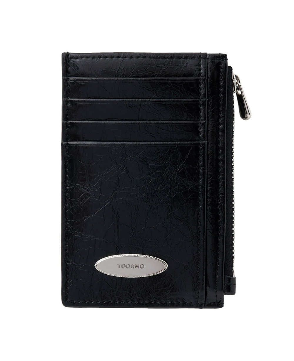 투아모 Multi zip coin card wallet 멀티 지퍼 동전 카드지갑 블랙 [소가죽] | TOOAMO